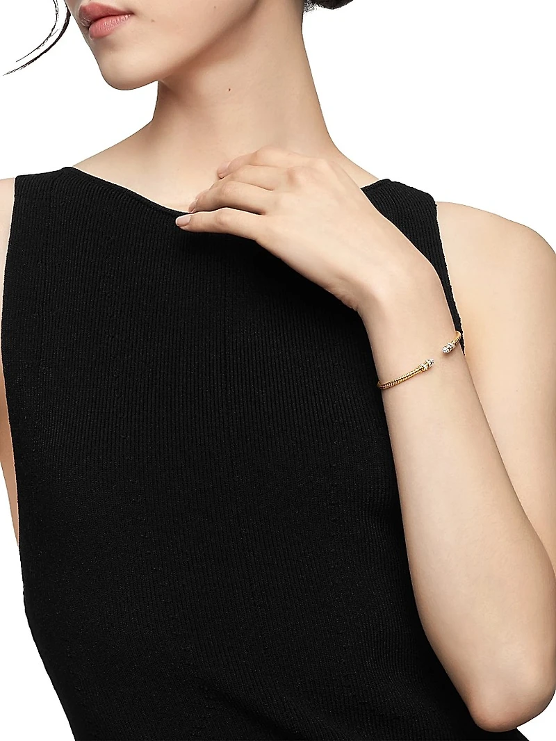 Helena End Station Bracelet 18K Yellow Gold with Diamonds