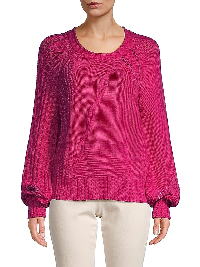 Crafted Cables Crewneck Sweater