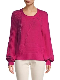 Crafted Cables Crewneck Sweater