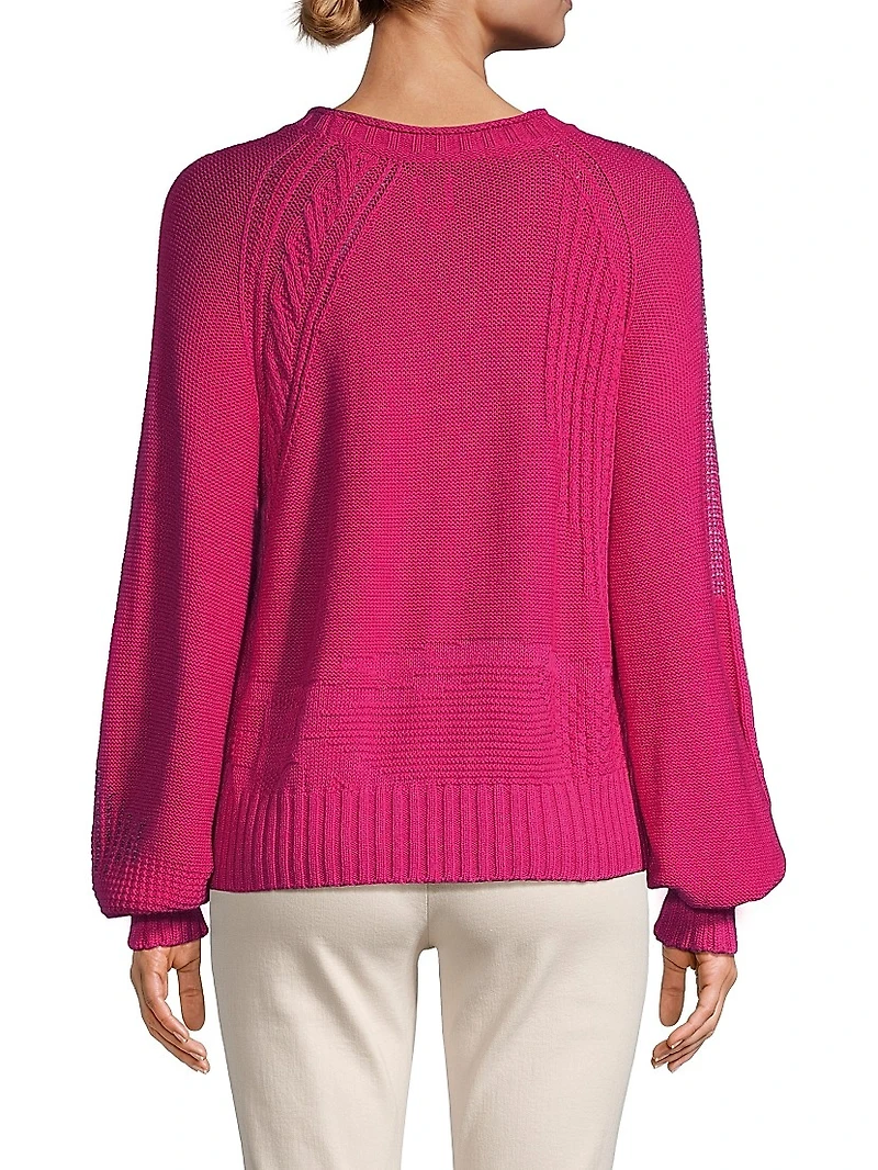 Crafted Cables Crewneck Sweater
