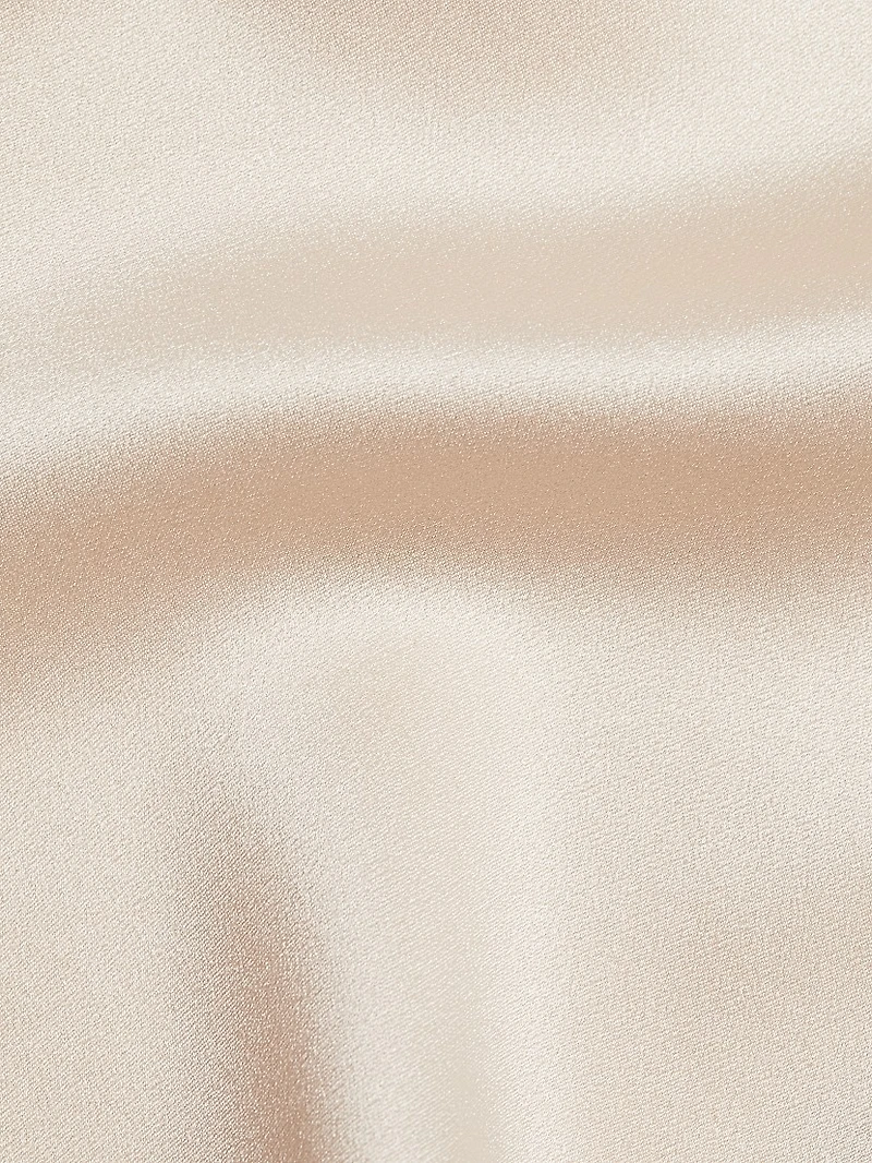 Cap-Sleeve Silk Blouse
