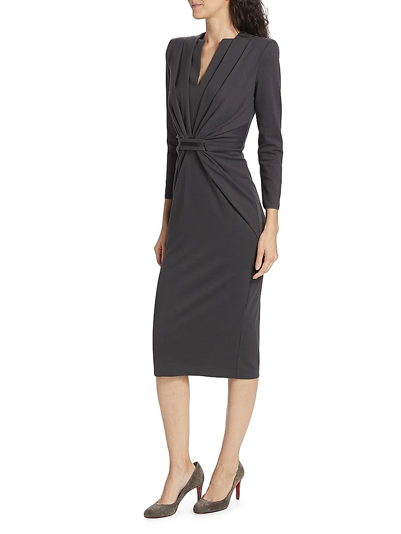 Tab Front Jersey Dress