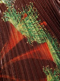 Western Gardens Sleeveless Lamé Gown