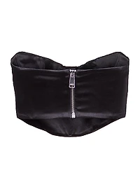 Strapless Crystal-Embellished Bustier Top
