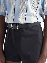 Reversible Saffiano And Leather Belt