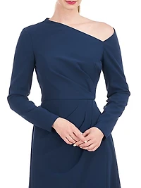 Irina Gown Asymmetric Long-Sleeve Gown