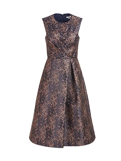 Rhoda Abstract Jacquard Midi-Dress