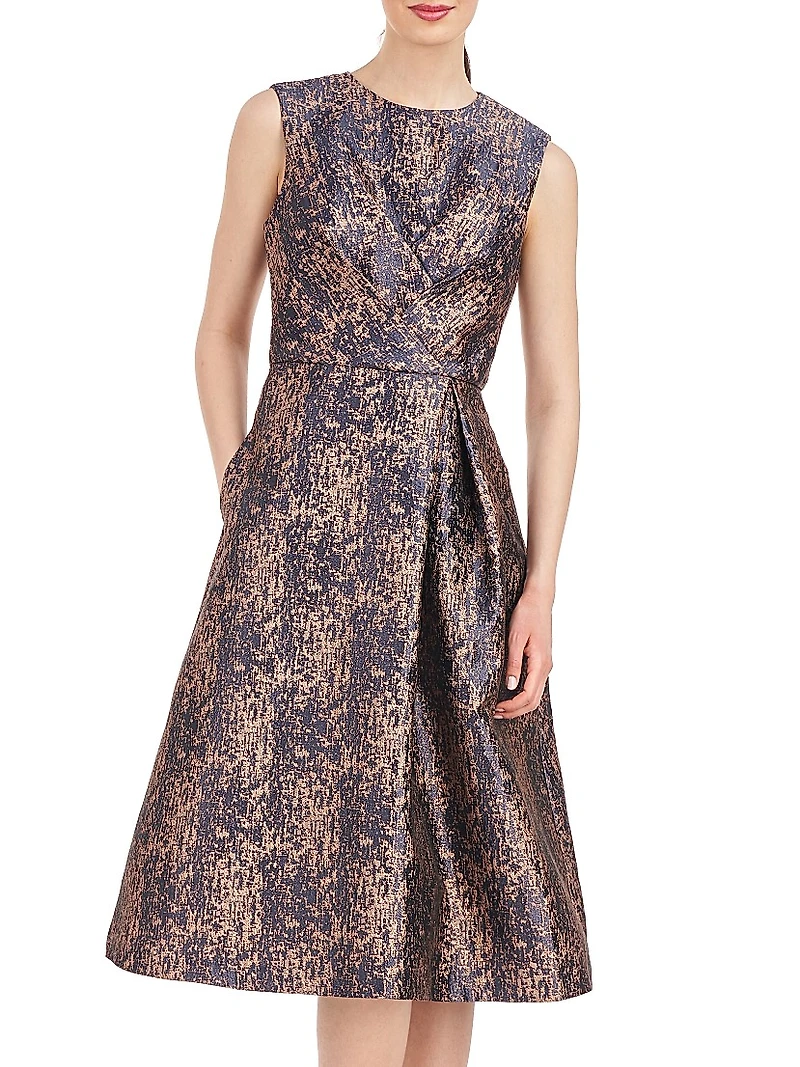 Rhoda Abstract Jacquard Midi-Dress