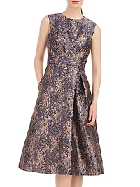 Rhoda Abstract Jacquard Midi-Dress