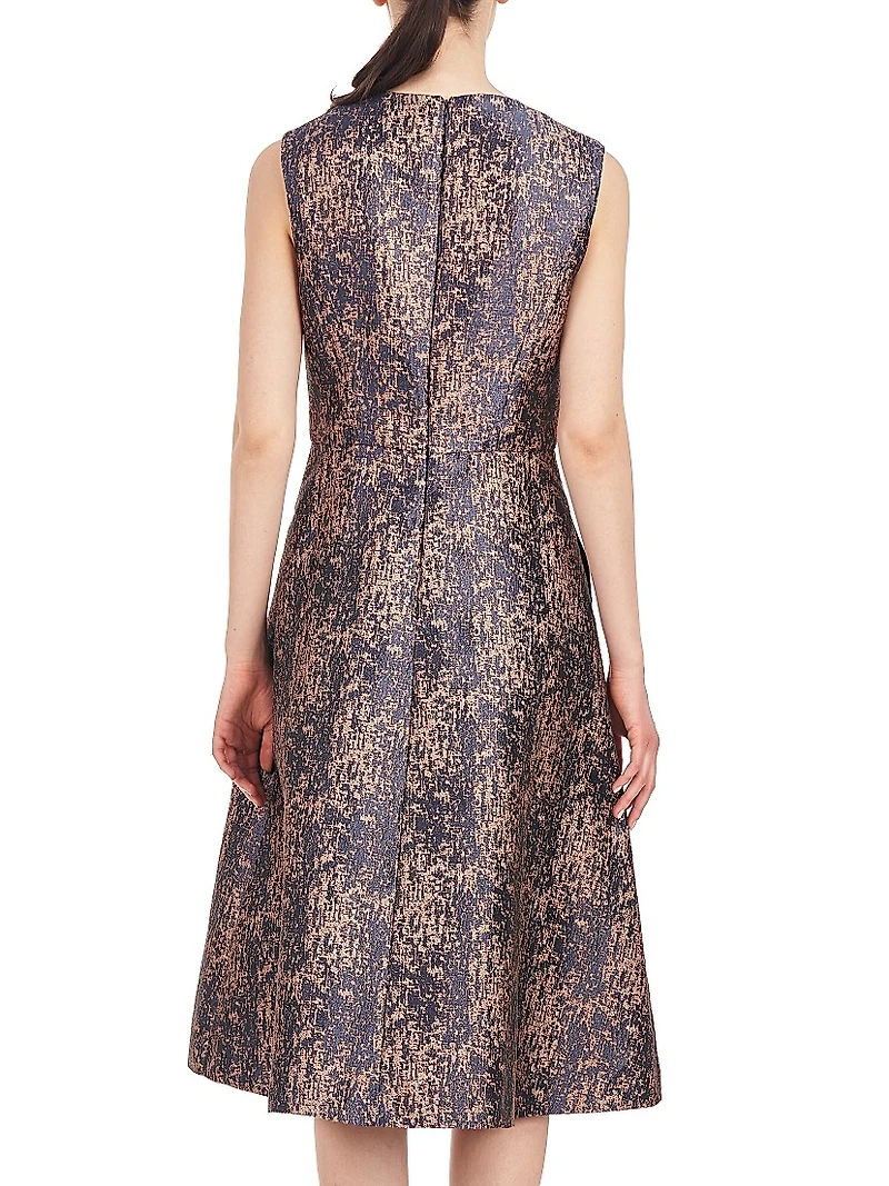 Rhoda Abstract Jacquard Midi-Dress