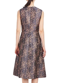 Rhoda Abstract Jacquard Midi-Dress