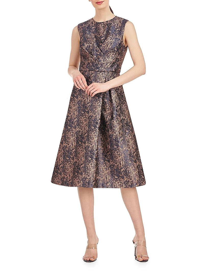 Rhoda Abstract Jacquard Midi-Dress