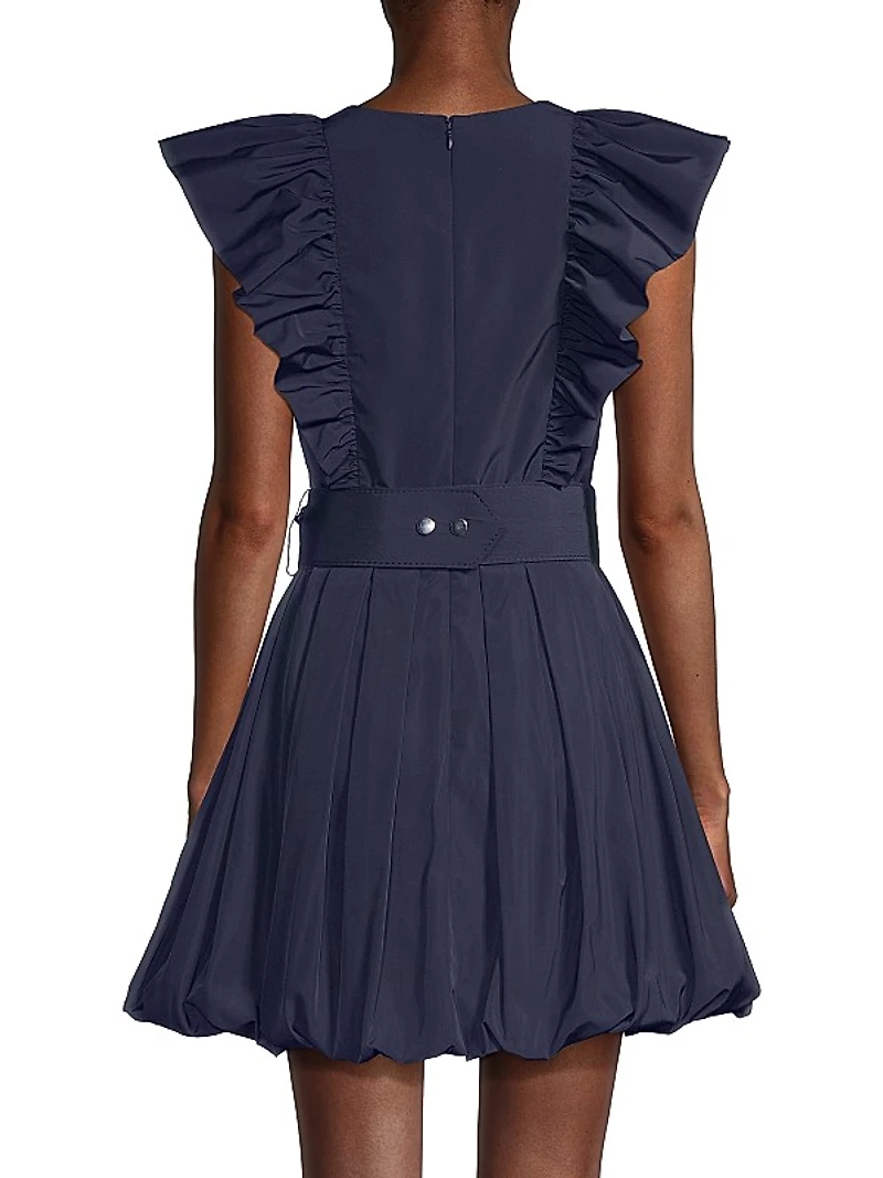Ruffled Taffeta Mini Dress
