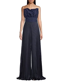Pleated Crepe Jumpsuit