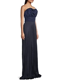 Pleated Crepe Jumpsuit