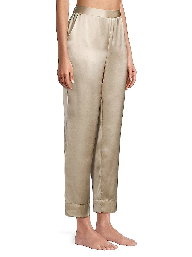 Key Essentials Silk Two-Piece Pajama Set