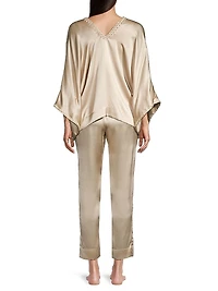 Key Essentials Silk Two-Piece Pajama Set