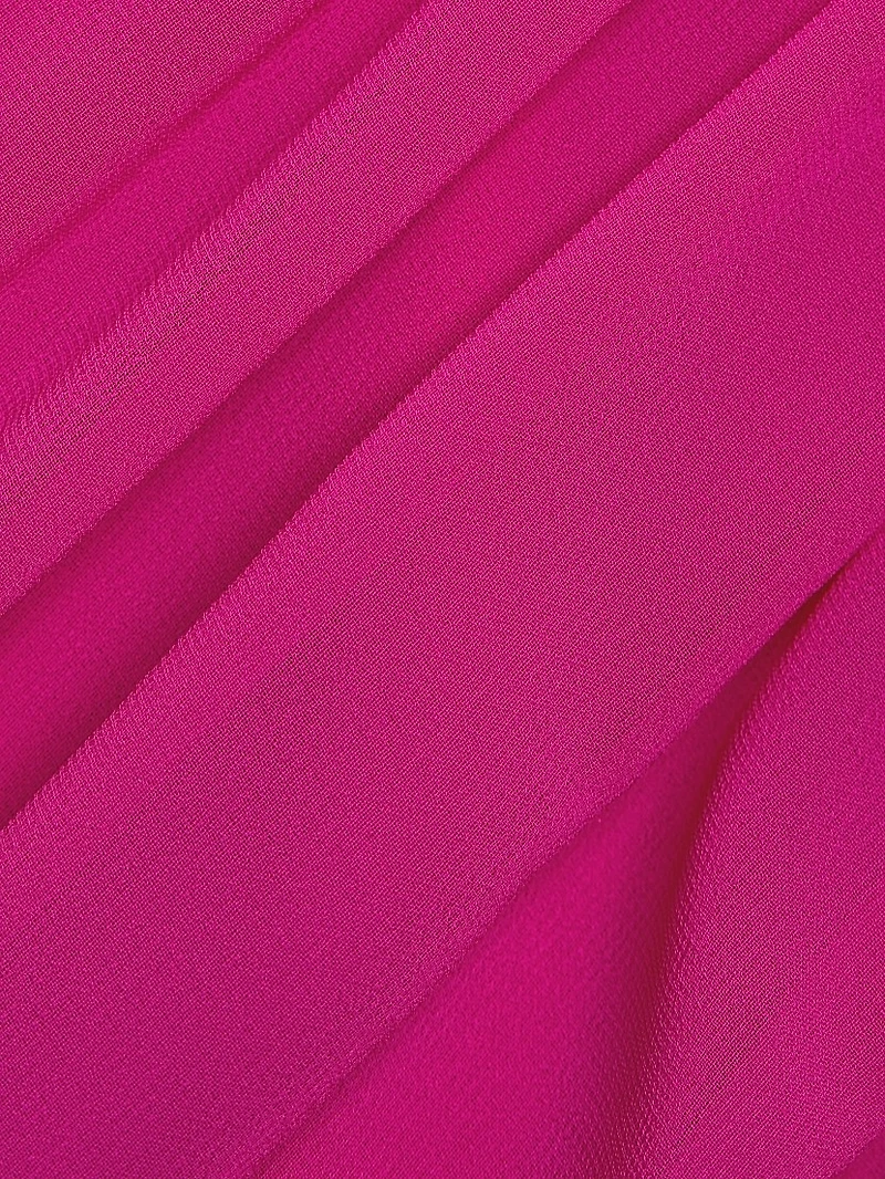 Verge Pleated One-Shoulder Gown