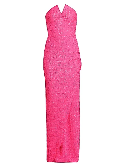 Chilo Strapless Sequin Gown