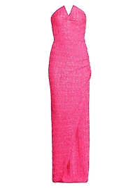 Chilo Strapless Sequin Gown
