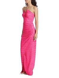 Chilo Strapless Sequin Gown