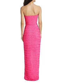 Chilo Strapless Sequin Gown