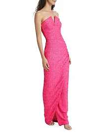 Chilo Strapless Sequin Gown