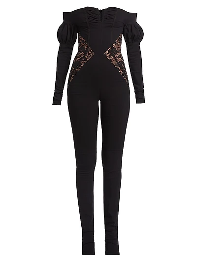 Franco Lace-Inset Jumpsuit