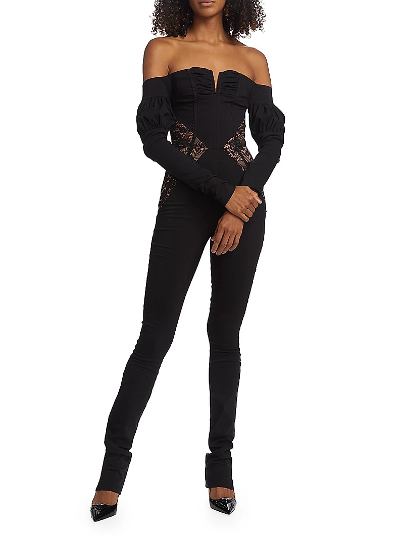 Franco Lace-Inset Jumpsuit