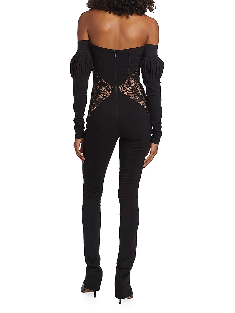 Franco Lace-Inset Jumpsuit