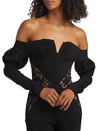 Franco Lace-Inset Jumpsuit