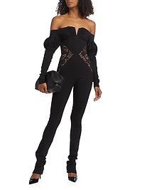 Franco Lace-Inset Jumpsuit