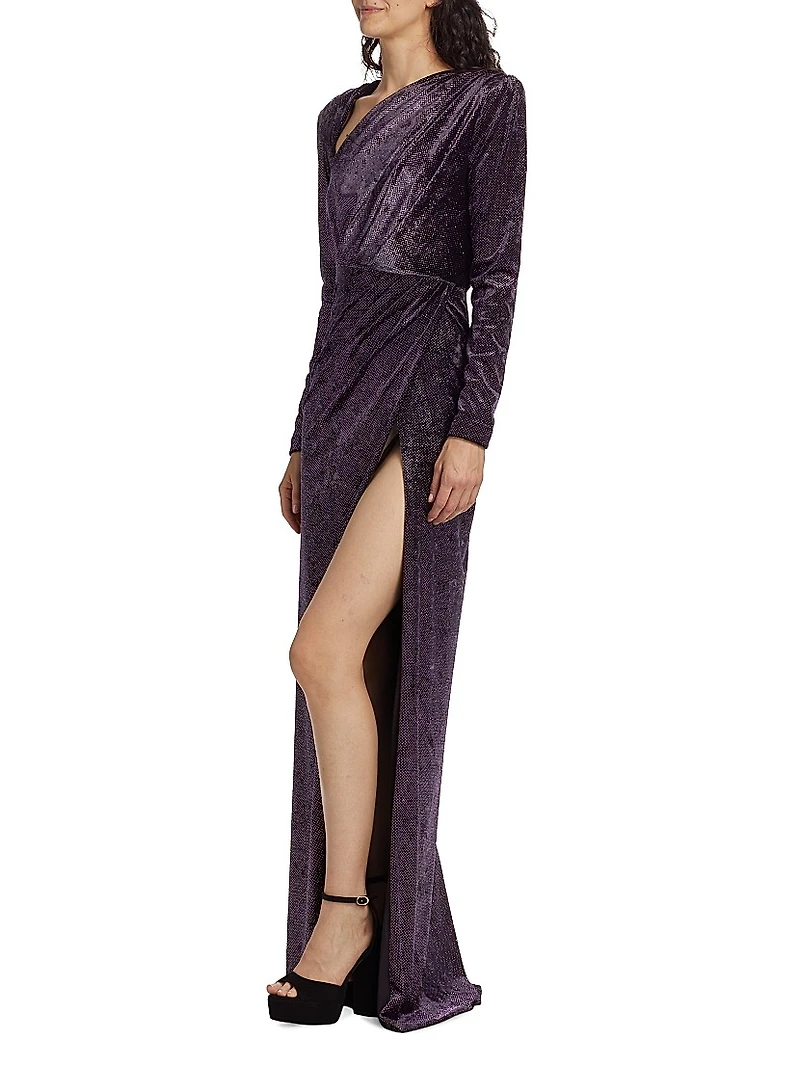 Mila Paillette Velvet Gown