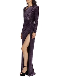 Mila Paillette Velvet Gown
