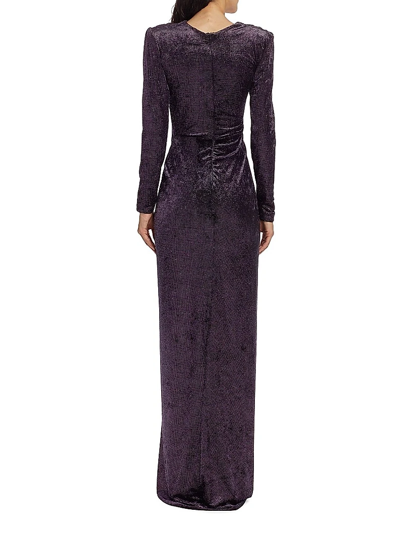 Mila Paillette Velvet Gown