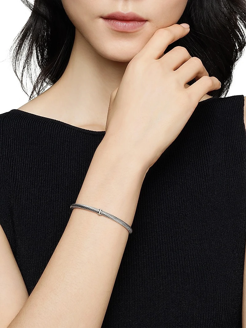 Cable Classics Center Station Bracelet with Pavé Diamonds