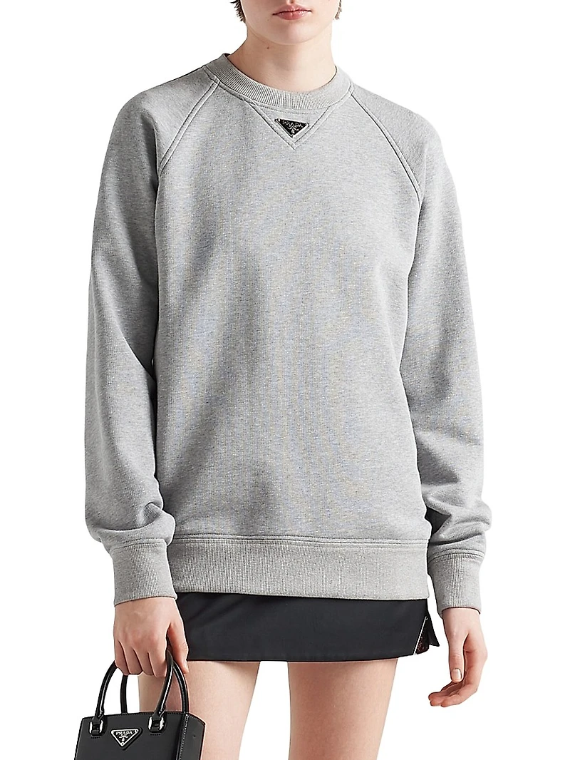 Long-Sleeved Cotton Sweatshirt