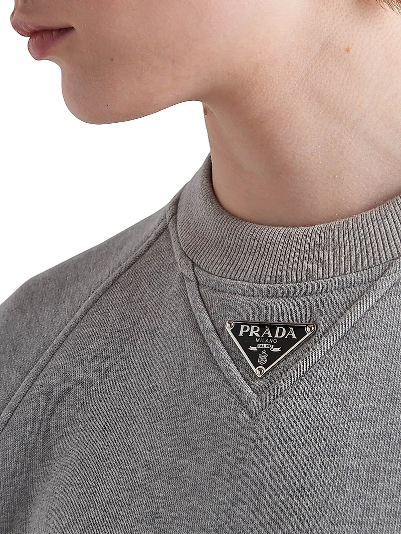 Long-Sleeved Cotton Sweatshirt