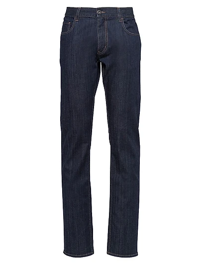 Five-Pocket Stretch-Denim Trousers