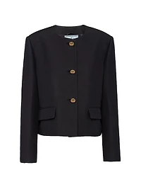 Single-Breasted Tricotine Jacket