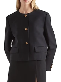 Single-Breasted Tricotine Jacket