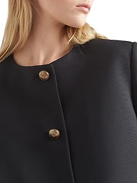 Single-Breasted Tricotine Jacket