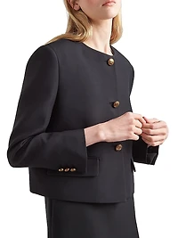 Single-Breasted Tricotine Jacket