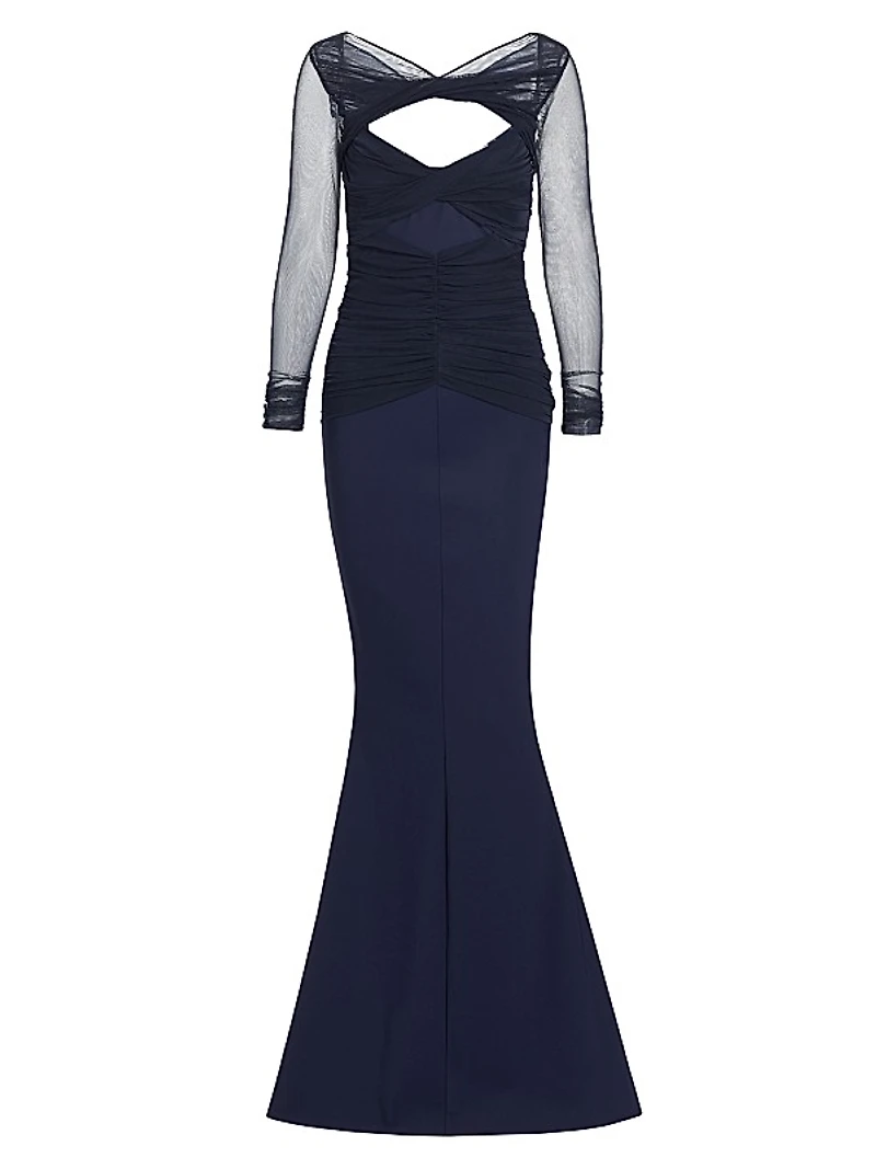 Leitha Layered Cut-Out Gown