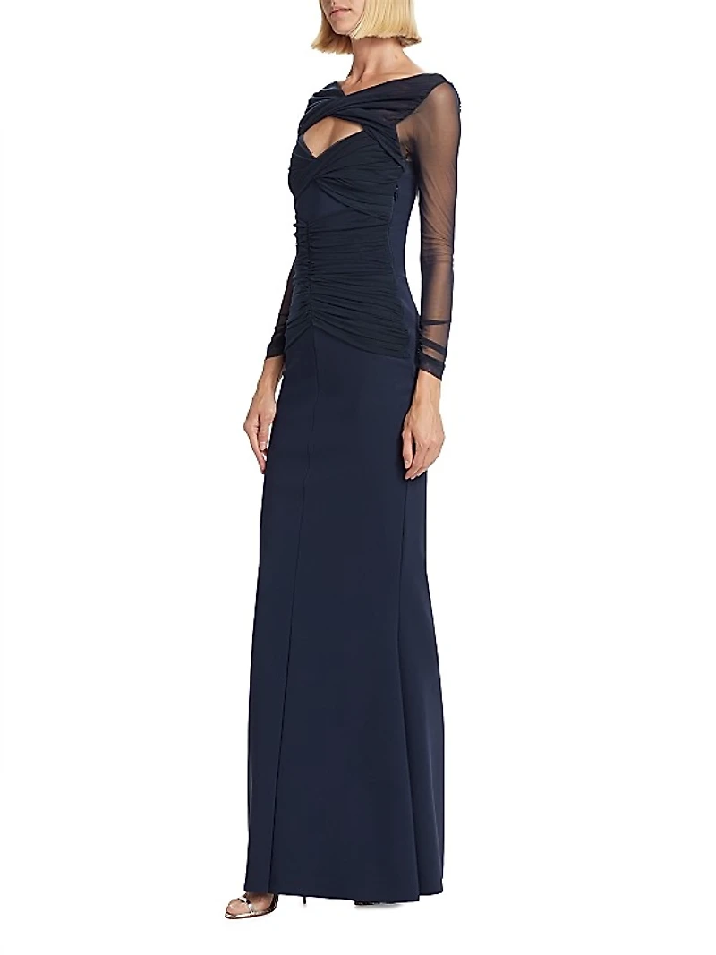 Leitha Layered Cut-Out Gown