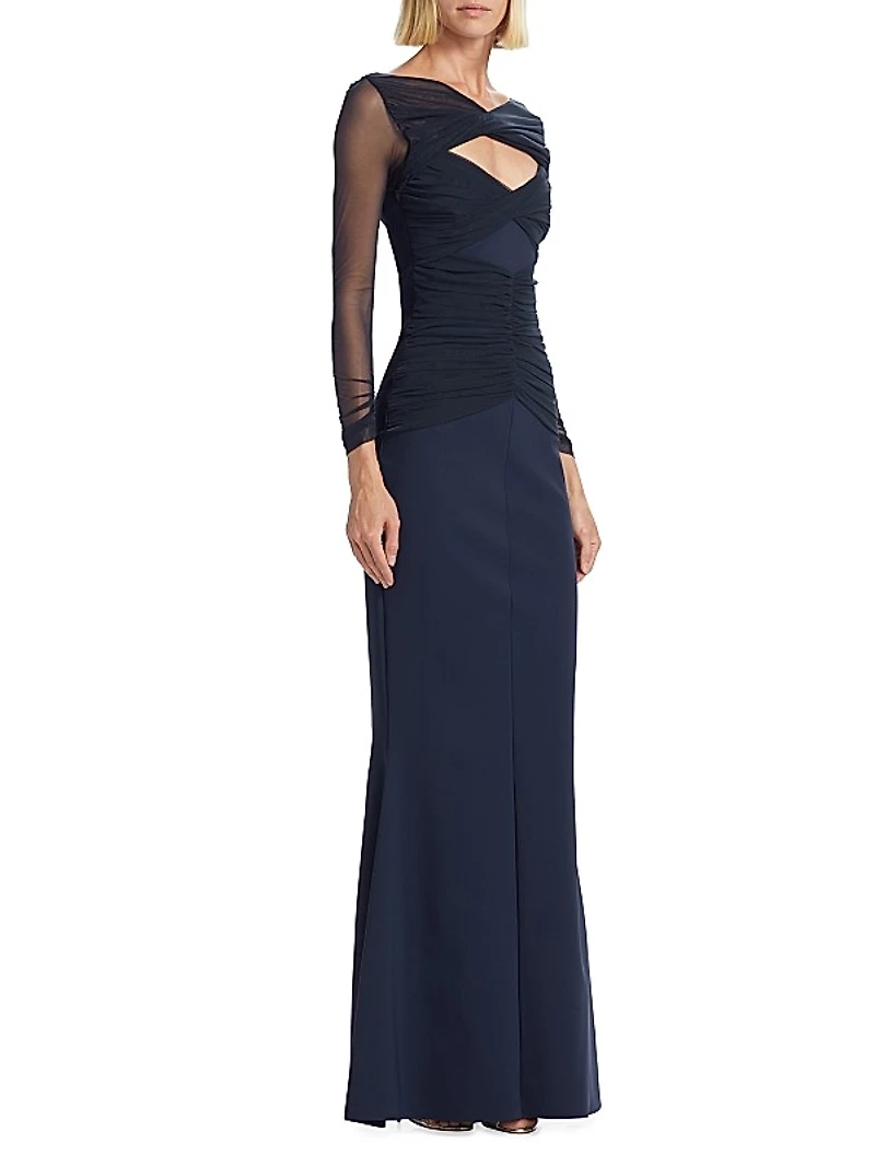 Leitha Layered Cut-Out Gown
