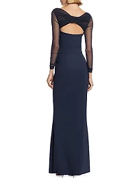 Leitha Layered Cut-Out Gown
