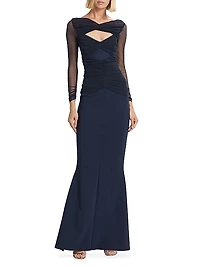 Leitha Layered Cut-Out Gown