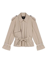 Short Studded Trench Jacket