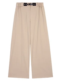 Wide-Leg Cotton Trousers